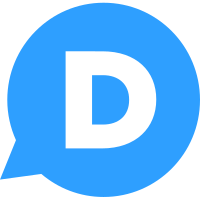 Scalable Vector Graphics (SVG) logo of disqus.com
